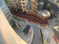 اجرای آسفالت رنگی برای نخستین بار در قلب پایتخت